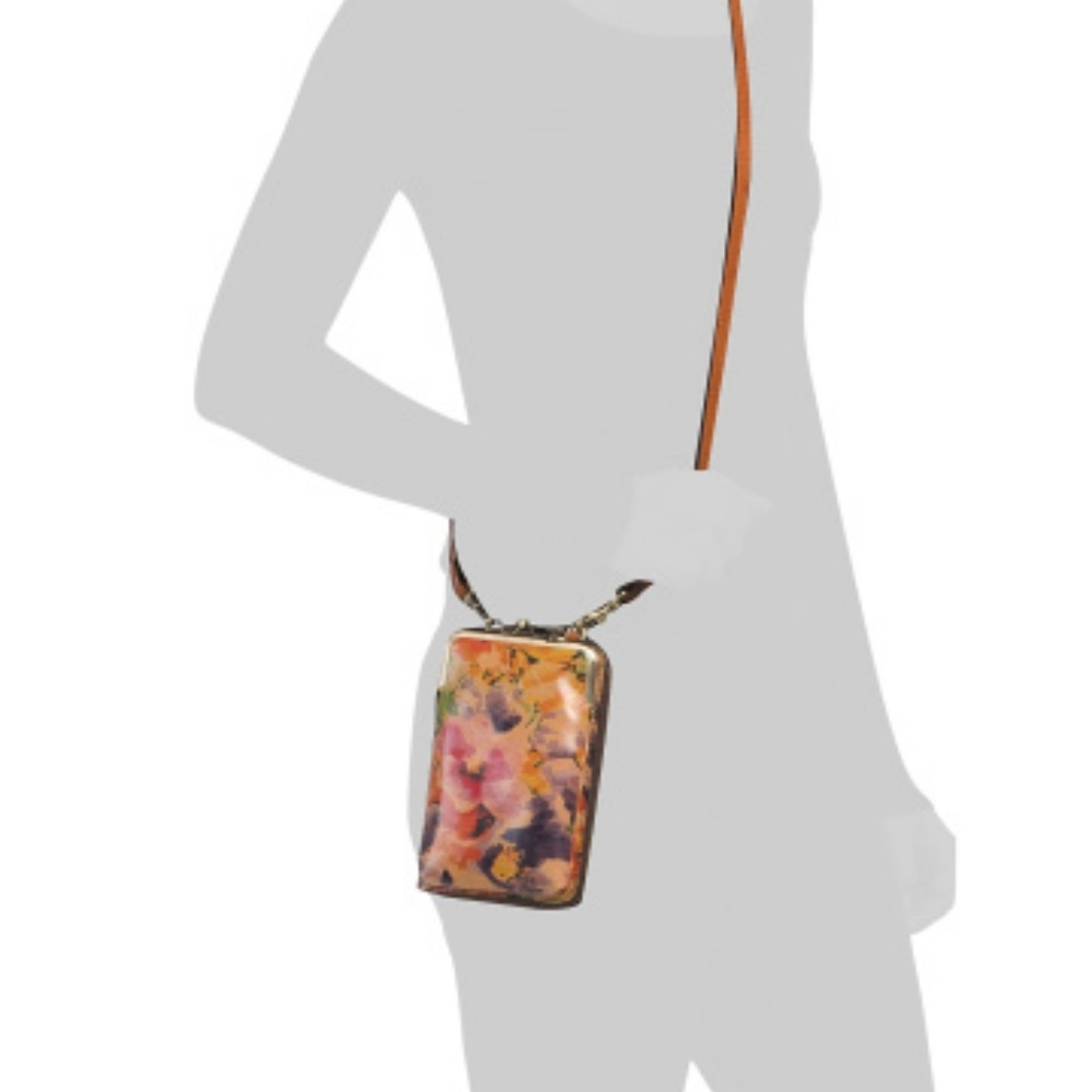 Patricia Nash Leather Pertina Printed Rainforest Frame Crossbody w Dust … - Picture 6 of 9